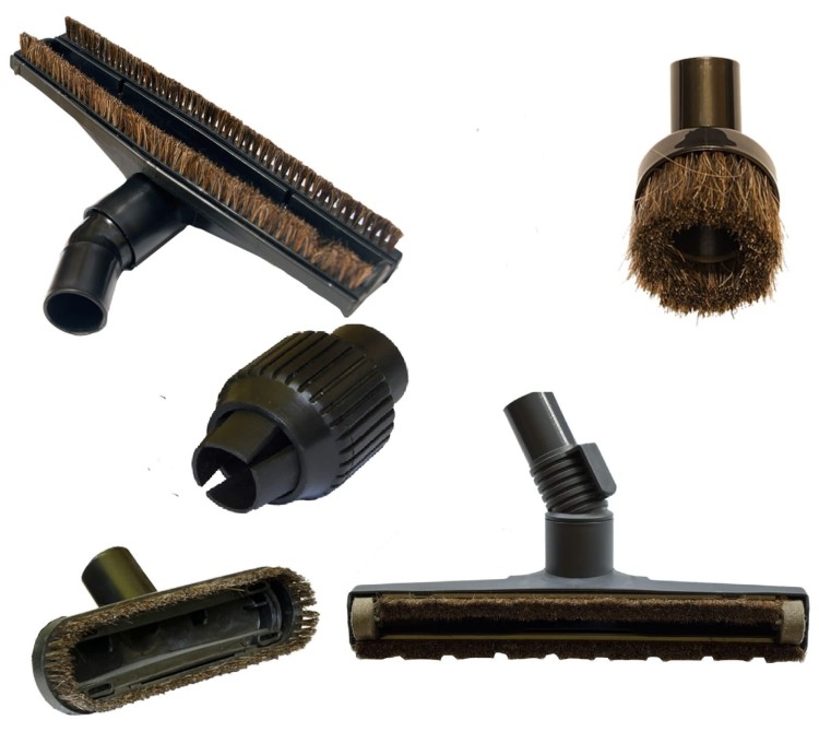 Ssawki do odkurzaczy z włosiem naturalnym + złączka