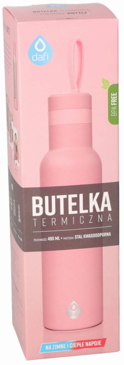 Butelka termiczna Dafi termos kubek 490 ml różana opakowanie widok 1