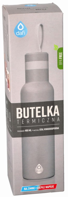 Butelka termiczna Dafi termos kubek 490 ml stalowa opakowanie widok 2