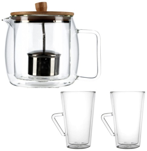 Zestaw zaparzacz CFL-680B + 2 szklanki termiczne CFL-675B
