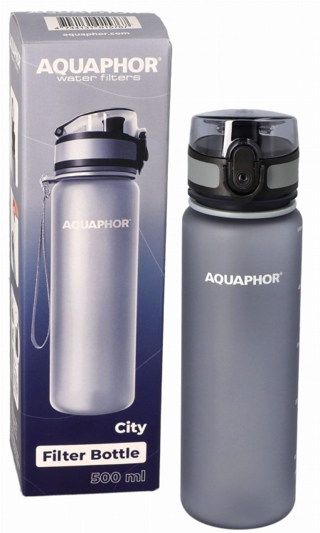 Butelka filtrująca Aquaphor City szara 500ml