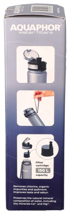 Butelka filtrująca Aquaphor City szara 500ml opakowanie widok5