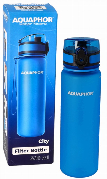Butelka filtrująca Aquaphor City niebieska 500ml z opakowaniem