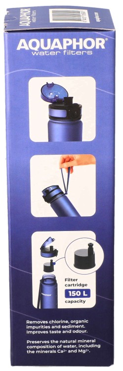 Butelka filtrująca Aquaphor City granatowa 500ml opakowanie widok5