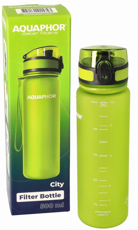 Butelka filtrująca do wody Aquaphor City limonkowa 500ml z opakowaniem