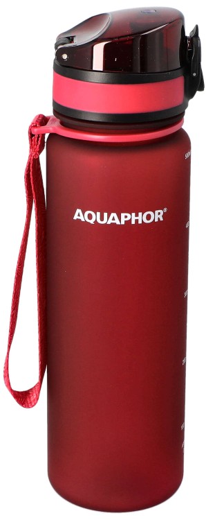 Butelka filtrująca Aquaphor City bordowa 500ml widok2