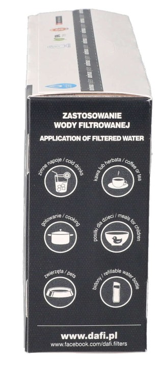 Filtr wody do dzbanka Dafi Unimax Perfectline Brita + opakowanie bok 1