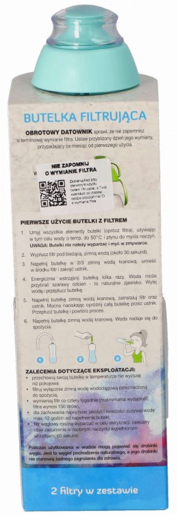 Butelka filtrująca do wody Dafi Soft 0,5L + 2 filtry miętowa widok2