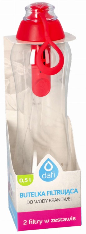 Butelka filtrująca do wody Dafi Soft 0,5L + 2 filtry makowa widok1