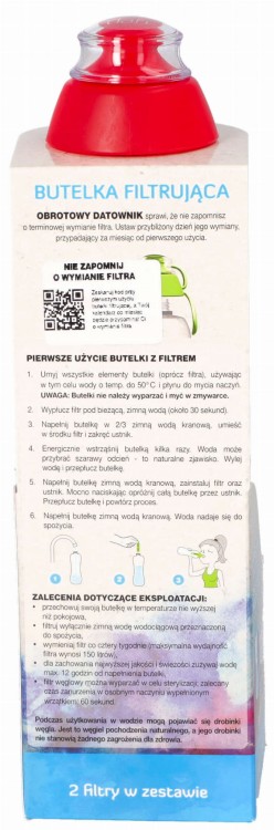 Butelka filtrująca do wody Dafi Soft 0,5L + 2 filtry makowa widok2