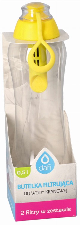 Butelka filtrująca do wody Dafi Soft 0,5L + 2 filtry cytrynowa widok2