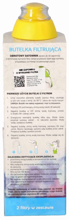 Butelka filtrująca do wody Dafi Soft 0,5L + 2 filtry cytrynowa widok1