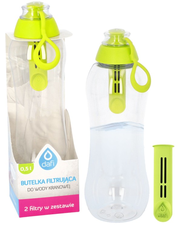 Butelka filtrująca do wody Dafi Soft 0,5L + 2 filtry limonkowa