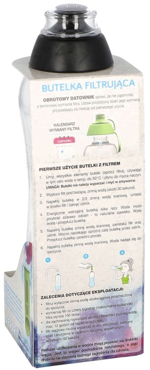 Butelka filtrująca do wody Dafi 0,3l czarna + 1 filtr z opakowaniem  widok1