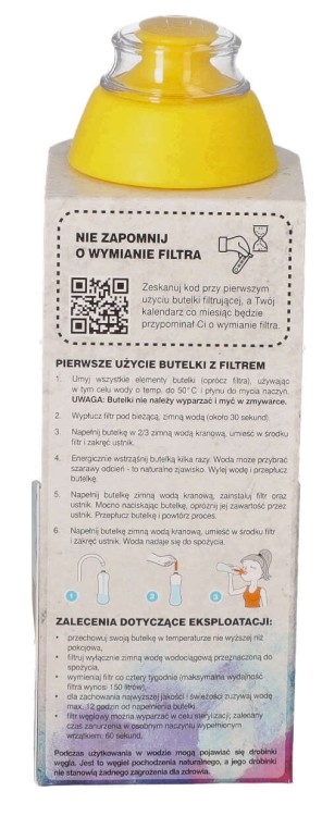 Butelka filtrująca do wody Dafi 0,3l cytrynowa + 1 filtr widok2