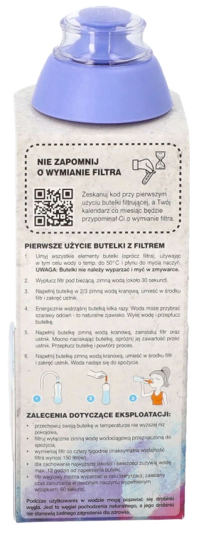 Butelka filtrująca do wody Dafi 0,3l wrzosowa + 1 filtr widok2