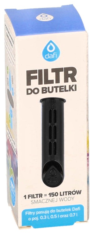 Filtr wody do butelki Dafi Soft Solid czarny 1szt opakowanie
