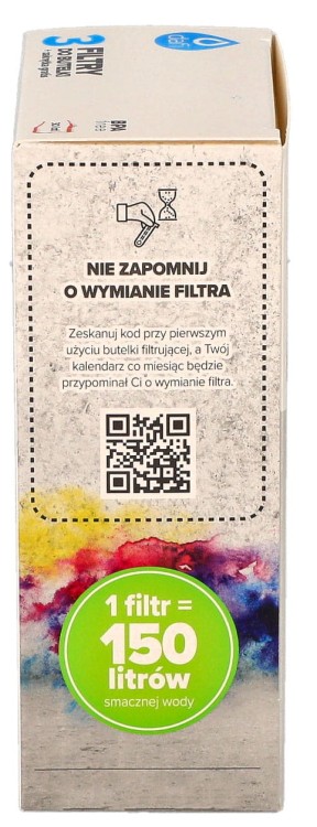 Filtr wody do butelki Dafi Soft Solid cytrynowy 3szt + nakrętka opakowanie widok3