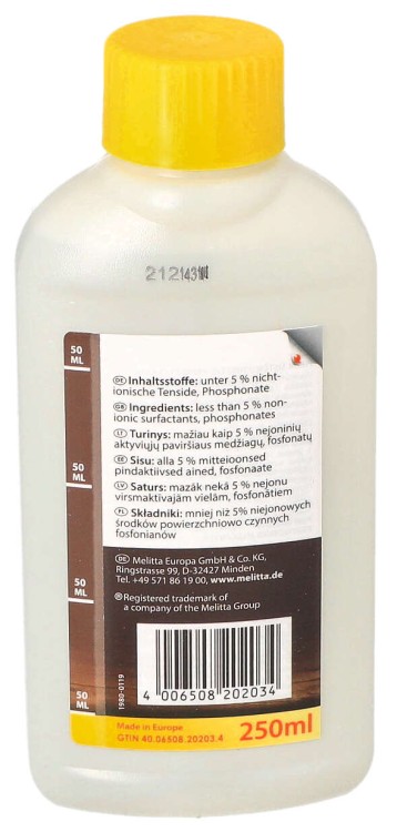 Płyn czyszczący do ekspresu Melitta Perfect Clean Liquid 250ml widok2