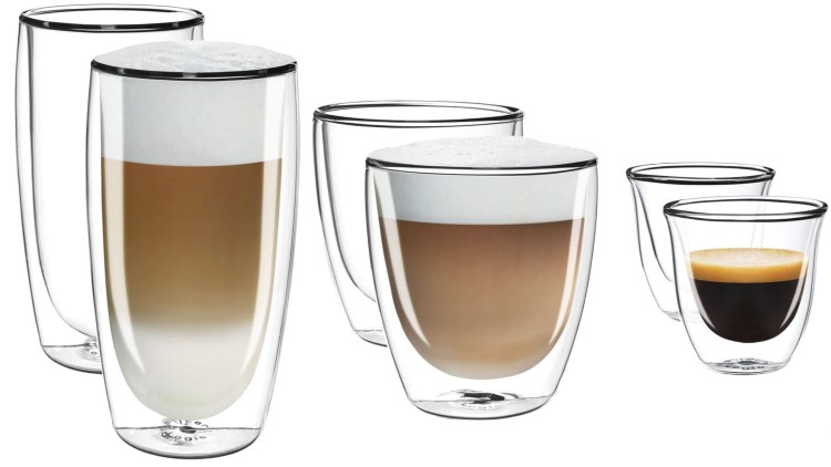 Szklanki termiczne kawy espresso latte cappuccino zestaw 6szt