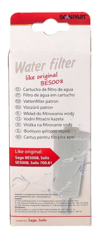 Filtr wody Scanpart do ekspresu Sage BES008 SES008 opakowanie widok5