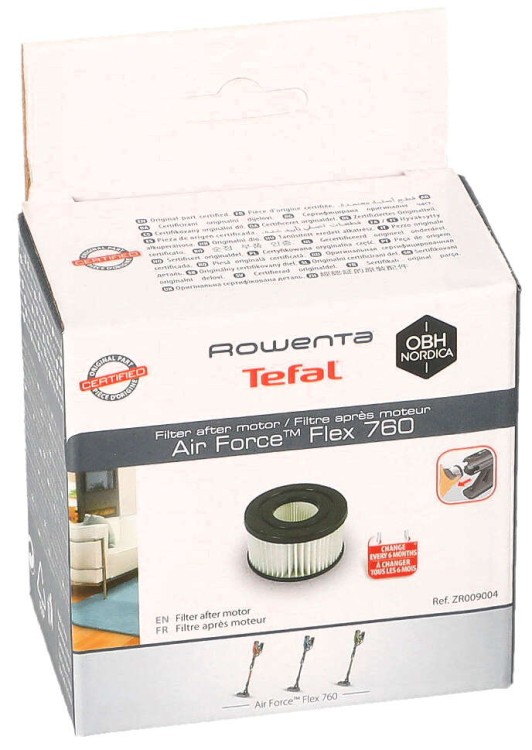 Filtr zasilnikowy do odkurzacza Tefal Rowenta ZR009004 Air Force Flex opakowanie widok1