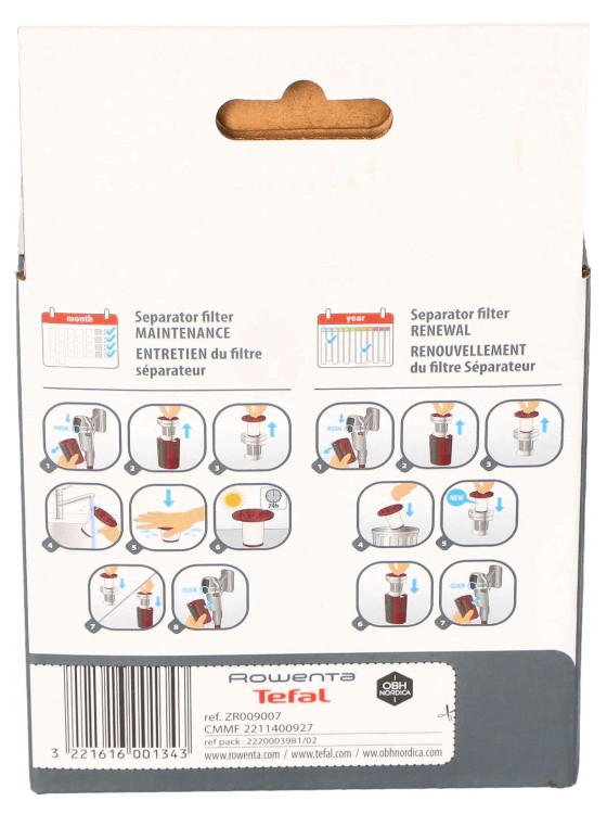 Filtr do odkurzacza TEFAL Xforce Flex Animal Aqua ZR009007 opakowanie widok3