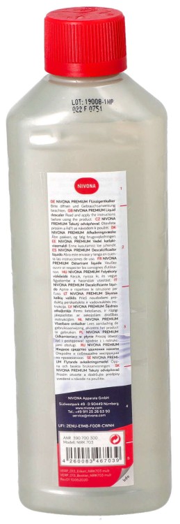 Odkamieniacz do ekspresów Nivona Nirk oryginalny widok tył