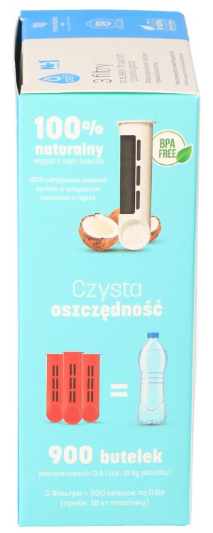 Filtr wody do butelki Dafi Soft Solid jagodowy 3szt + nakrętka opakowanie widok4