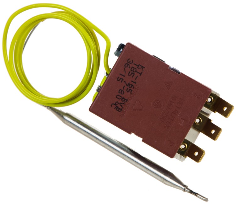 Termostat firmy METELFLEX bojlera 3 stykowy KT-165 BVB RD1 widok z dołu