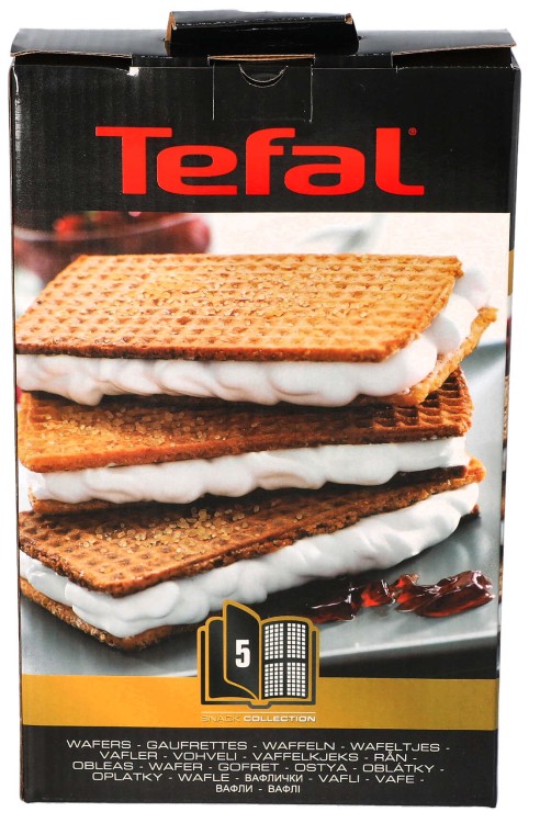 Płyty Tefal do wafli prostokąty Snack Collection XA800512 opakowanie widok 2