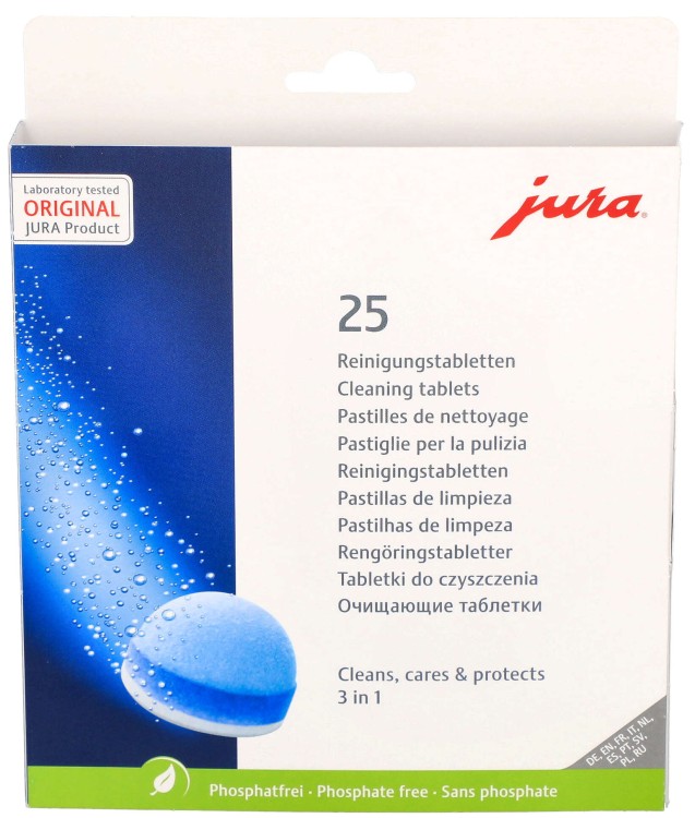 Tabletki czyszczące do ekspresów Jura 3w1 25 szt oryginalne opakowanie widok 2