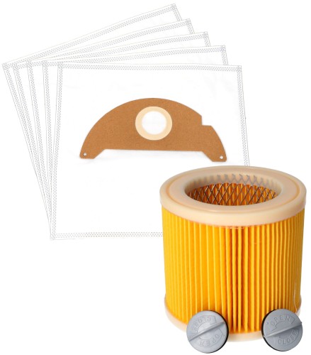 Worki do odkurzacza Karcher WD2 5szt 6.904.322.0 + filtr