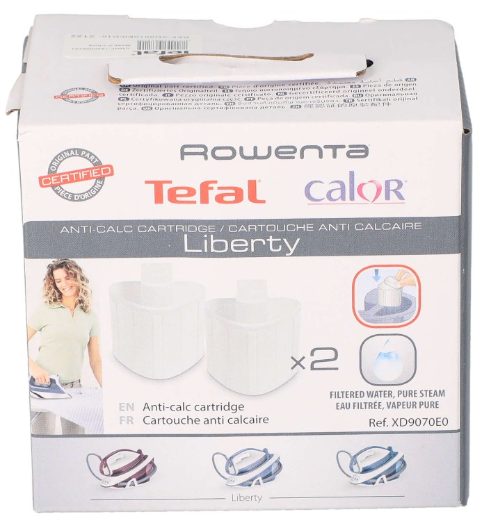 Wkład odkamieniający do żelazka Tefal Calor XD9070E0 2 szt opakowanie widok 2