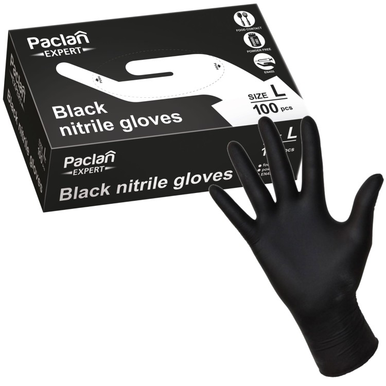 Rękawiczki gumowe nitrylowe bezpudrowe rozmiar L 37923 100szt