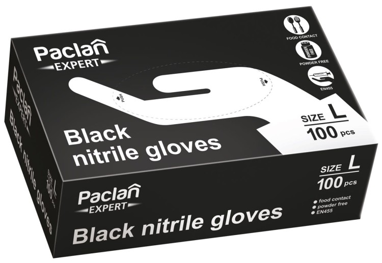 Rękawiczki gumowe nitrylowe bezpudrowe rozmiar L 37923 100szt opakowanie