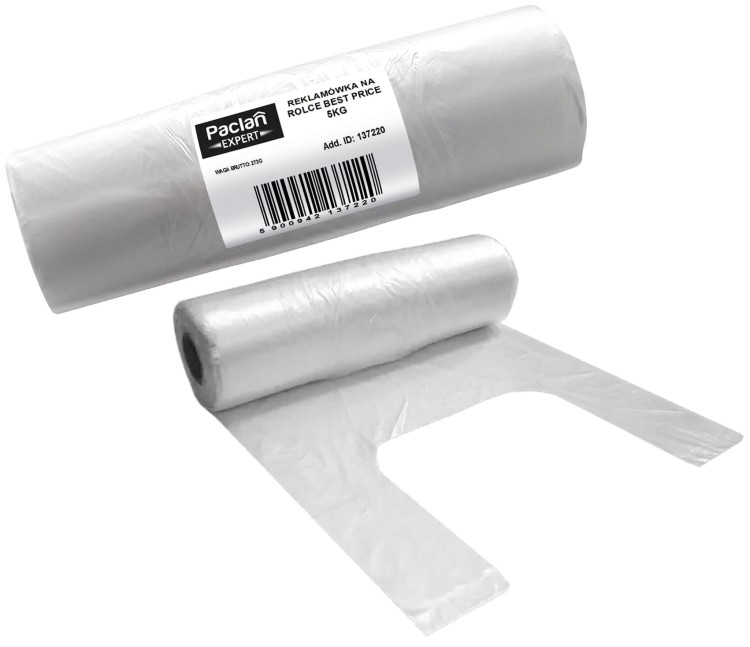 Reklamówki foliowe na rolce mocne do 5 kg Paclan 37220