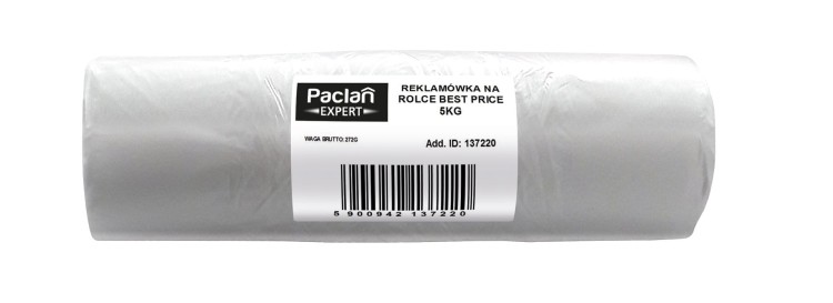 Reklamówki foliowe na rolce mocne do 5 kg Paclan 37220