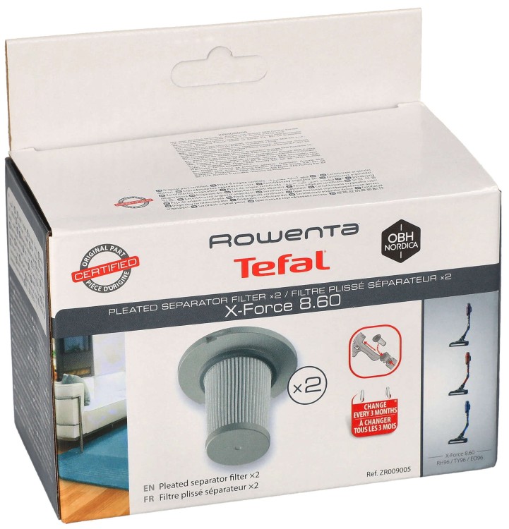 Filtr do odkurzacza Tefal X-force 8.60 ZR009005 opakowanie widok 1