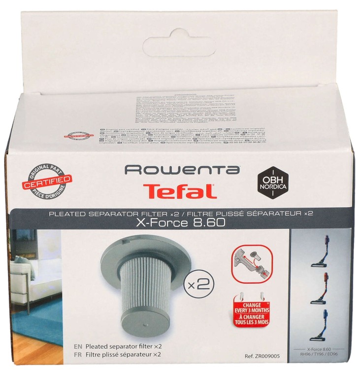 Filtr do odkurzacza Tefal X-force 8.60 ZR009005 opakowanie widok 2