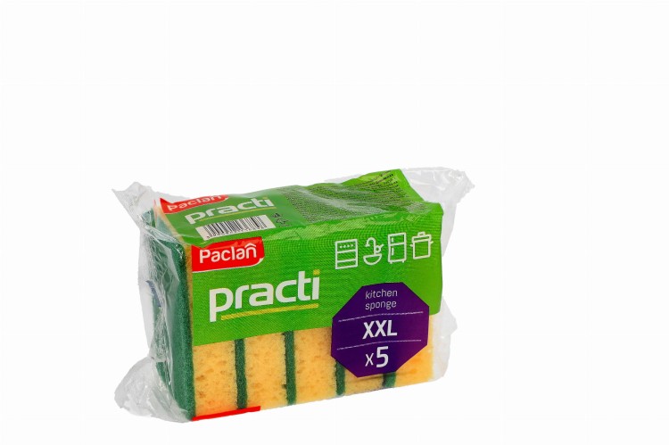 Gąbka kuchenna zmywak do naczyń Paclan 5 szt XXL 36858 opakowanie