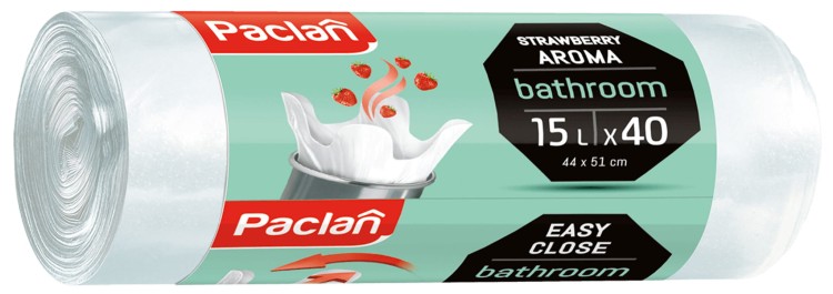 Worki na śmieci 15 l Paclan zapachowe do łazienki 40 szt opakowanie