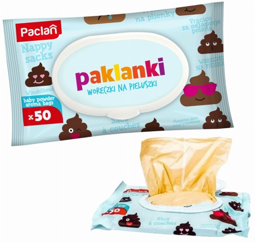 Worki zapachowe na zużyte pieluchy pampersy 50 szt