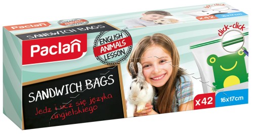 Woreczki śniadaniowe na zamknięcie Paclan 42 szt opakowanie widok 1