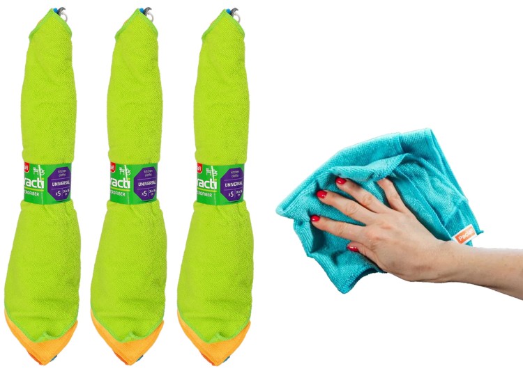 Ściereczki z mikrofibry Paclan 15 szt mix kolorów 36674