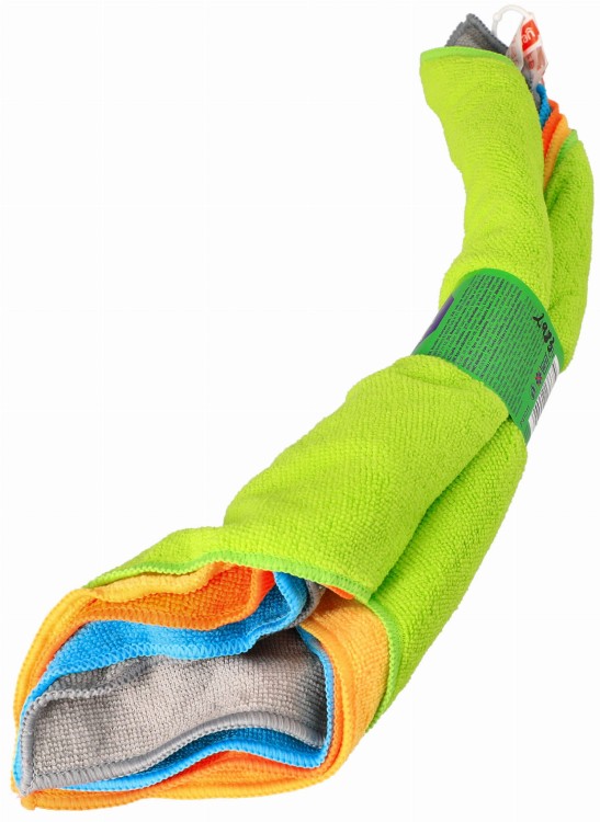 Ściereczki z mikrofibry Paclan 5 szt mix kolorów 36674 opakowanie widok 2