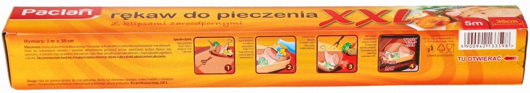 Rękaw do pieczenia Paclan 500 cm x 35 cm XXL 33598 opakowanie widok 2