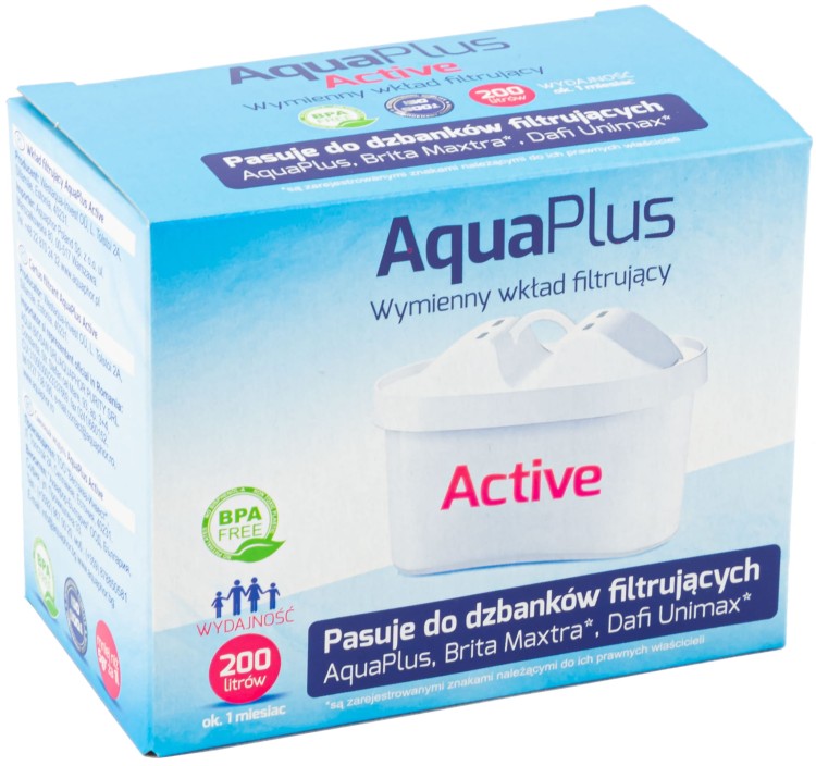 Filtr do wody Aquaphor Aquaplus Active B25 Max typ Unimax opakowanie widok 2