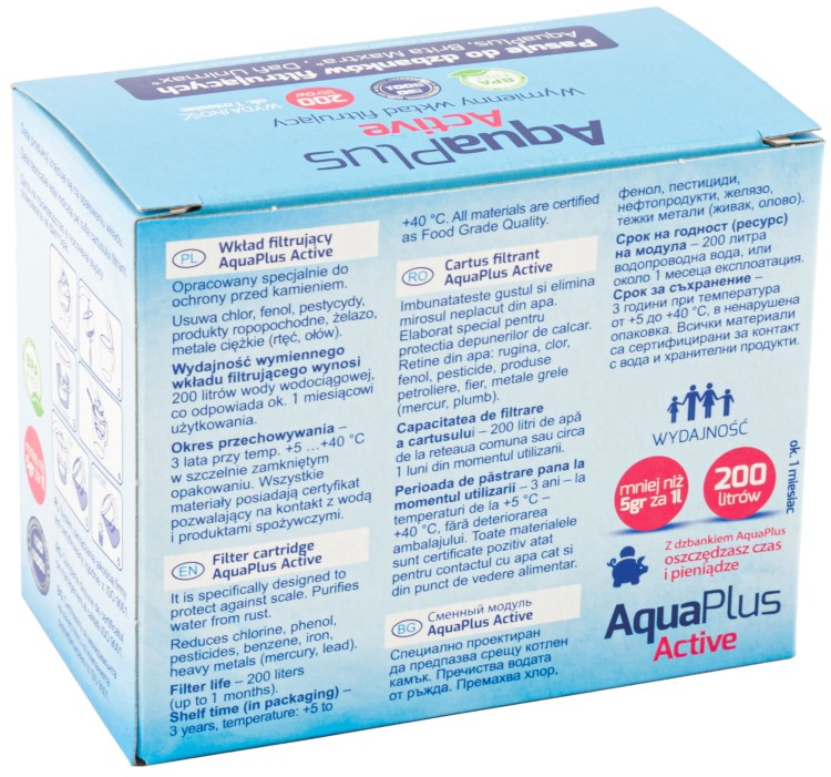 Filtr do wody Aquaphor Aquaplus Active B25 Max typ Unimax opakowanie widok 1
