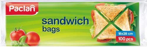 Woreczki śniadaniowe foliowe 28 cm x 18 cm Paclan 100 szt opakowanie